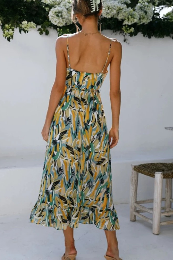 Donna | Bold Colorful Midi Dress