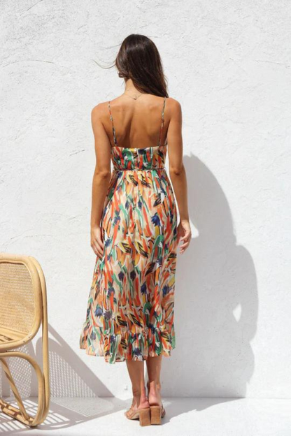 Donna | Bold Colorful Midi Dress